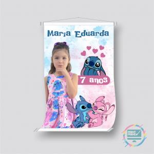 Banner Lona 440g 100x70cm  Brilho Bastão, Cordinha e Ponteiras 
